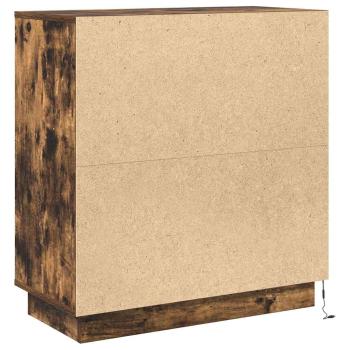LED Sideboard Räuchereiche 71x34,5x75 cm Holzwerkstoff
