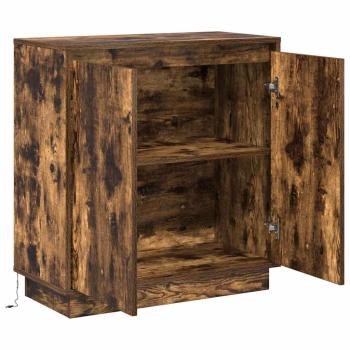 LED Sideboard Räuchereiche 71x34,5x75 cm Holzwerkstoff