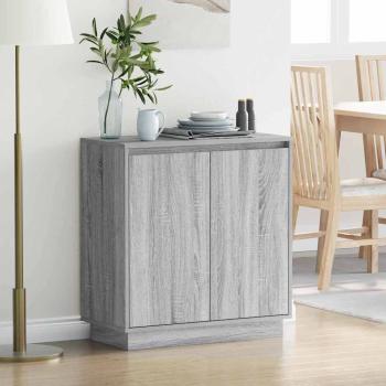 ARDEBO.de - Sideboard mit LED in Grau Sonoma, 71 x 34,5 x 75 cm aus Holzwerkstoff
