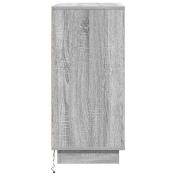 Sideboard mit LED in Grau Sonoma, 71 x 34,5 x 75 cm aus Holzwerkstoff
