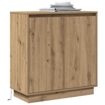 LED Sideboard Artisan Eiche 71x34,5x75 cm Holzwerkstoff