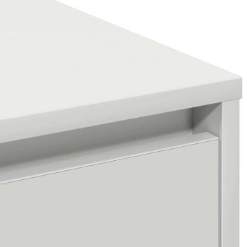Sideboard mit LED Weiß 90x32x75 cm aus Holzwerkstoff