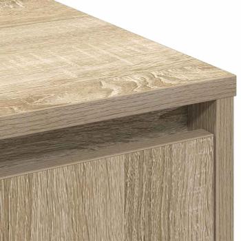 Sideboard mit LED Sonoma Eiche 90x32x75 cm aus Holzwerkstoff