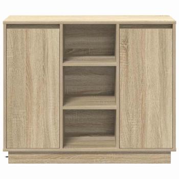 Sideboard mit LED Sonoma Eiche 90x32x75 cm aus Holzwerkstoff