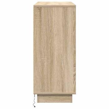 Sideboard mit LED Sonoma Eiche 90x32x75 cm aus Holzwerkstoff
