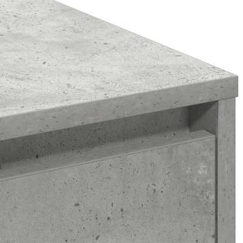 Sideboard mit LED in Beton Grau 90x32x75 cm aus Holzwerkstoff