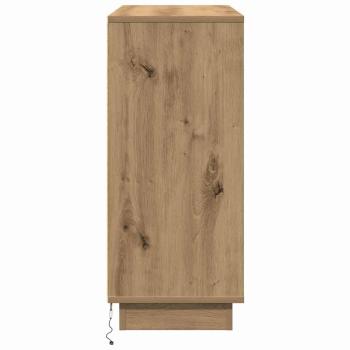 Sideboard mit LED Artisan Eiche 90x32x75 cm Holzwerkstoff