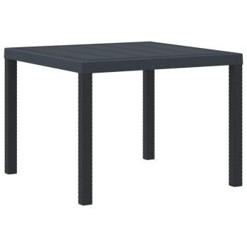 Gartentisch Anthrazit 100x100x73 cm Poly Rattan