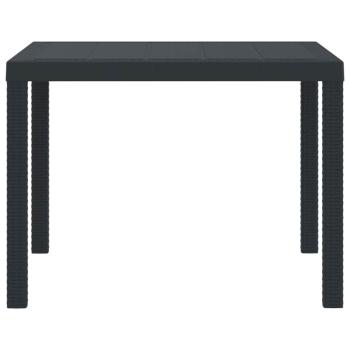 Gartentisch Anthrazit 100x100x73 cm Poly Rattan