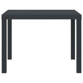 Gartentisch Anthrazit 100x100x73 cm Poly Rattan