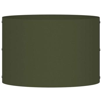 Olivgrüner Metalltopf Olivgrün Metall Mittel Pflanzer