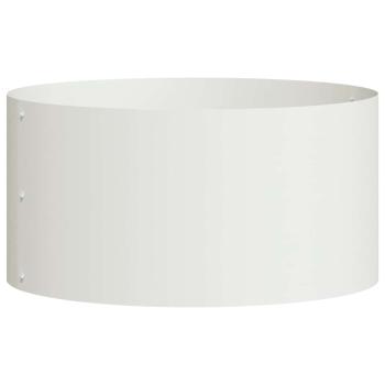 Großer weißer Metalltopf Weiß Metall Groß Pflanzgefäße