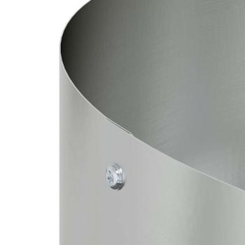 Grauer Metalltopf Galvanisiert Metall Klein Dekorative Intarsien