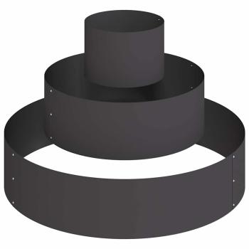 Metallpflanzgefäß Stahl/schwarz Stahl Groß Modular