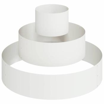 Metallpflanzgefäß Stahl/Weiß Pulverbeschichteter Stahl Groß