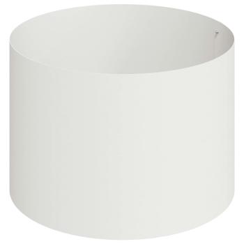 Metallpflanzgefäß Stahl/Weiß Pulverbeschichteter Stahl Groß