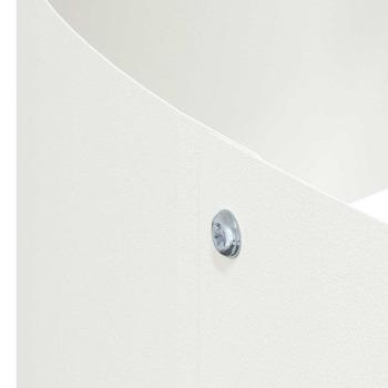 Metallpflanzgefäß Stahl/Weiß Pulverbeschichteter Stahl Groß