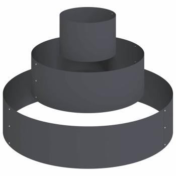 ARDEBO.de - Metallpflanzer Stahl/Anthrazit Stahl Groß Langlebig