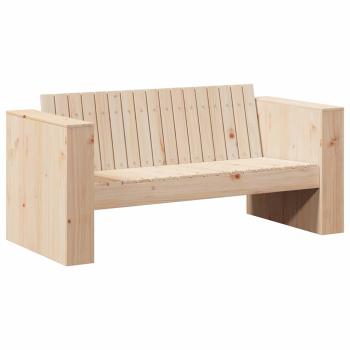 Garten Sofa 2-Sitzer 134x60x62 cm Massivholz Kiefer