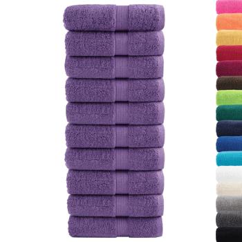 Premium-Gästetücher SOLUND 10 Stk. Lila 30x50 cm 600 g/m²