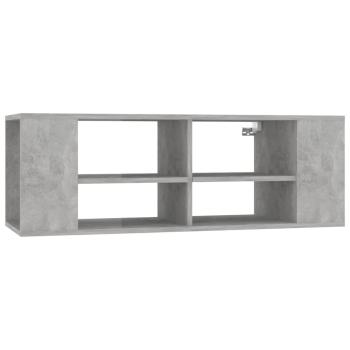 TV-Wandschrank Betongrau 102x35x35 cm Holzwerkstoff