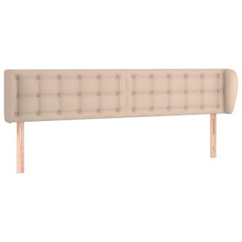 Kopfteil mit Ohren Cappuccino-Braun 163x23x78/88 cm Kunstleder