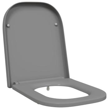 Toilettendeckel mit Schnellverschluss und sanftem Schließen Duroplast Grau