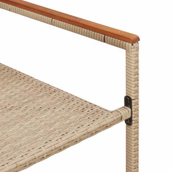 Stapelbare Gartenstühle mit Kissen 2er Set Beige Poly Rattan
