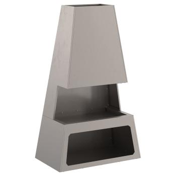 Feuerstelle mit Holzlager 60x35x100 cm Cortenstahl