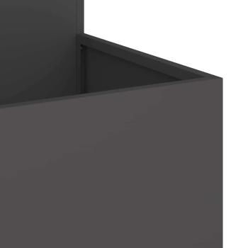 Pflanzkübel 100x100x60 cm Schwarz Stahl
