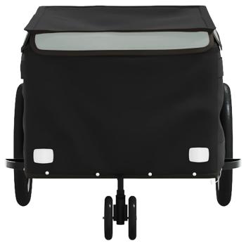 Fahrradanhänger Schwarz und Grau 30 kg Eisen