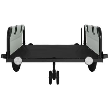 Fahrradanhänger Grau und Schwarz Oxford-Gewebe und Eisen