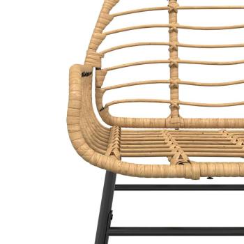 3-teiliges Garten-Esszimmer-Set Braunes Polyrattanglas