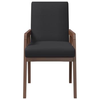 Esszimmerstühle mit Kissen 2 Stk. Braun Massivholz Gummibaum