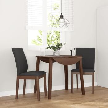 ARDEBO.de - Esszimmerstühle mit Kissen 2 Stk. Braun Massivholz Gummibaum