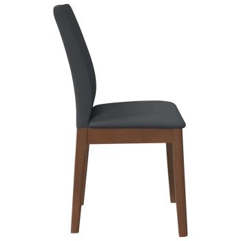 Esszimmerstühle mit Kissen 2 Stk. Braun Massivholz Gummibaum