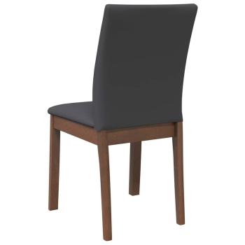Esszimmerstühle mit Kissen 2 Stk. Braun Massivholz Gummibaum