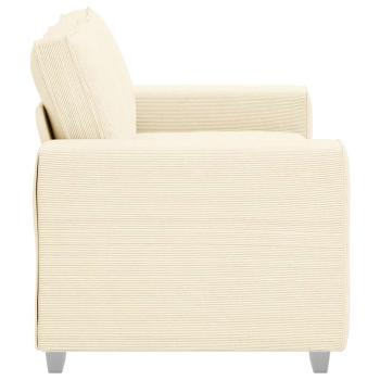ARDEBO.de - Zweisitzer-Sofa Creme 120 cm Cordstoff