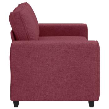 2-Sitzer-Sofa Weinrot 140 cm Stoff