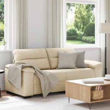 ARDEBO.de - 2-Sitzer-Sofa Creme 140 cm Stoff