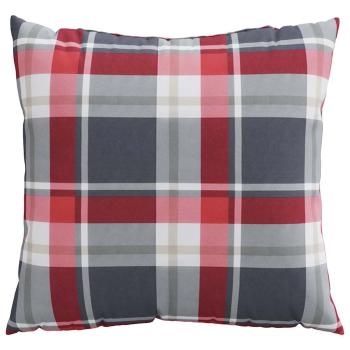 Sofakissen 4 Stk. Rot Karomuster 50x50 cm Stoff