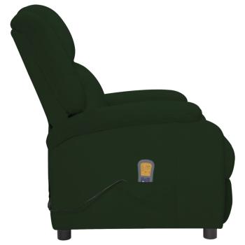 Massagesessel Dunkelgrün Samt