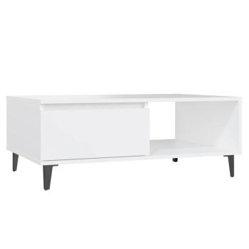 Couchtisch Weiß 90x60x35 cm Holzwerkstoff