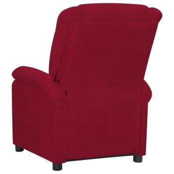 Massagesessel Elektrisch Weinrot Samt