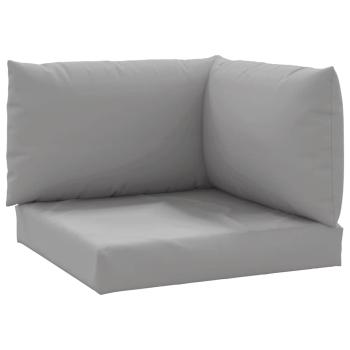 Palettenkissen 3-tlg. Grau Oxford-Gewebe