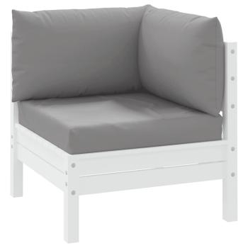 Palettenkissen 3-tlg. Grau Oxford-Gewebe