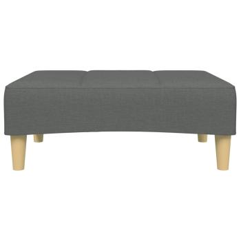 Schlafsofa 2-Sitzer mit Fußhocker Dunkelgrau Stoff