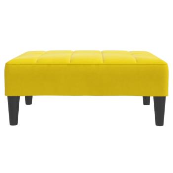 Schlafsofa 2-Sitzer mit Fußhocker Gelb Samt