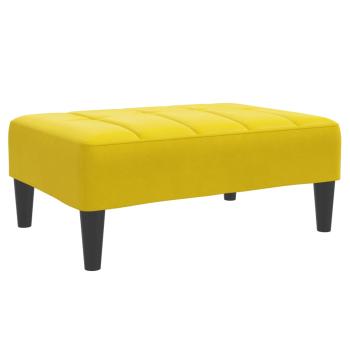 Schlafsofa 2-Sitzer mit Fußhocker Gelb Samt