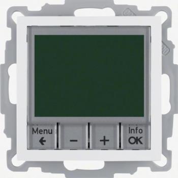 ARDEBO.de Berker 20441909 Temperaturregler, Schließer, mit Zentralstück, zeitgesteuert, S.1/B.3/B.7, polarweiß matt